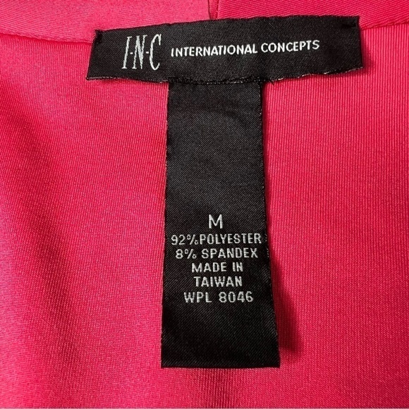 NWT INC Coral Pink Patterned Sleeveless Halter Dress With Rhinestones Size M - Picture 16 of 16